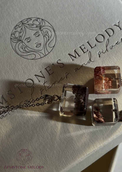 Підвіска з лодоліту та срібла (одна штука)