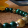 Браслет из яшмы и малахита