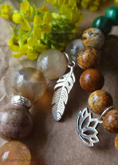 Браслет з агату , з підвіскою