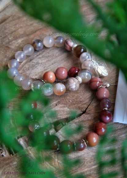 Браслет з агату , з підвіскою