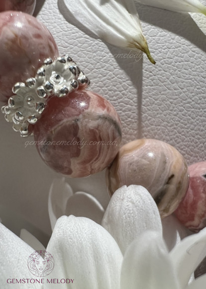 Браслет з родохрозитом