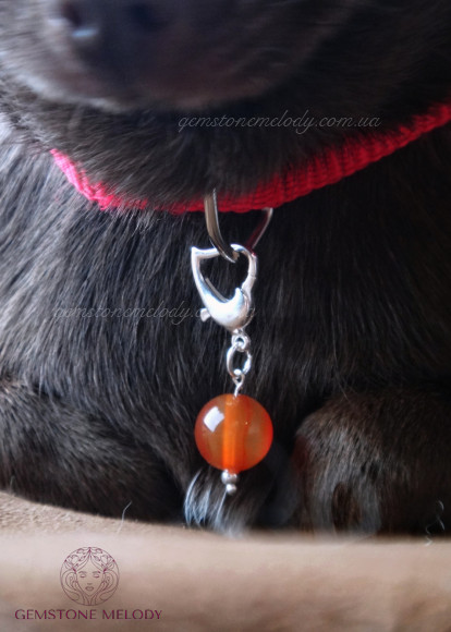 Підвіска-брелок для тварин , з натуральним каменем