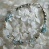 Браслет з топазом, ларимаром, та іншими каменями 