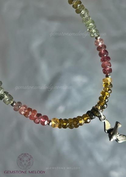 Браслет з різнокольоровим турмаліном