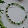 Браслет из хризолита, турмалина, гелиодора, нефрита