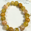 Браслет з жовтим лепідолітом на резинці