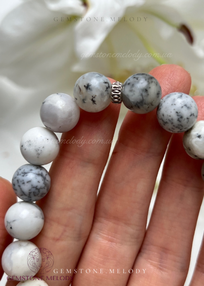 Браслет з дентритовим опалом (схожий)