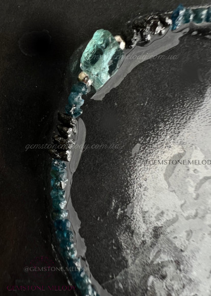 Браслет з діамантами, вставкою апатиту