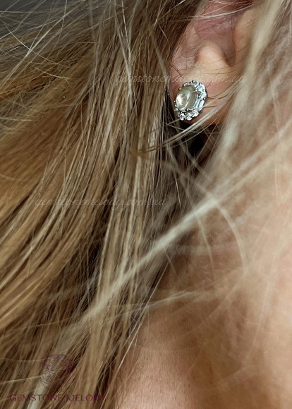 Сережки з опалом , у сріблі