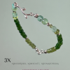 Браслет з хризолітом, хризопразом, хромдіопсиду 