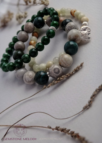 Набір браслетів з натуральних каменів