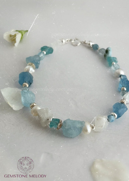 Браслет з необробленої форми натуральних каменів