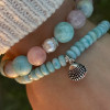 Набір браслетів з ларимару і міксу інших мінералів 