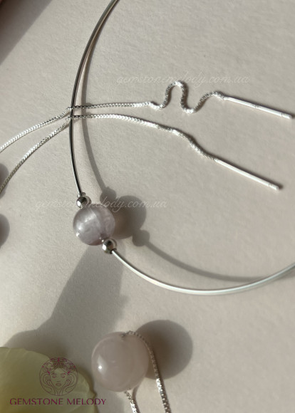 Мінімалістичний набір, сережки , браслет, підвіска зі срібла 925 проби