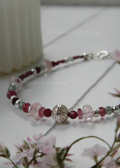 Браслет з міксу натуральних каменів