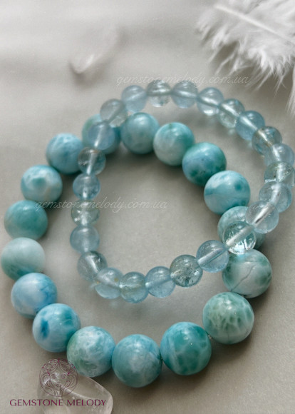 Браслет з ларимаром високої якості 11.5-12мм