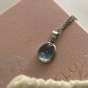 Срібна підвіска з аквамарином 