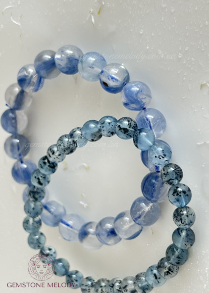 Аквамарин з шерлом, рідкісний аквамарин високої якості з включеннями