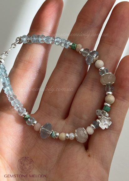 Набір браслетів з натурального каміння