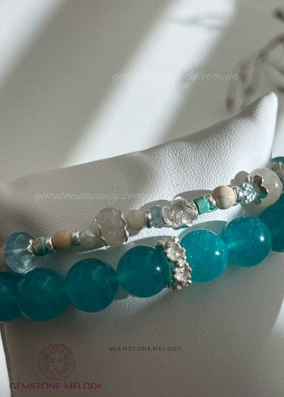 Набір браслетів з натурального каміння