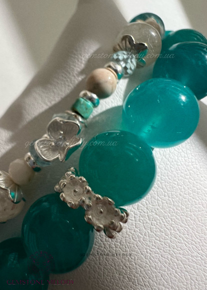 Набір браслетів з натурального каміння