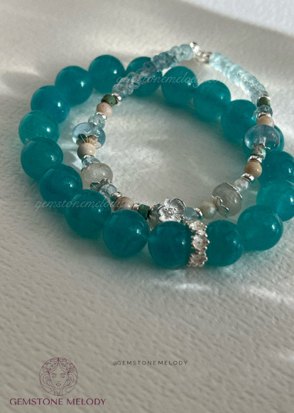 Набір браслетів з натурального каміння