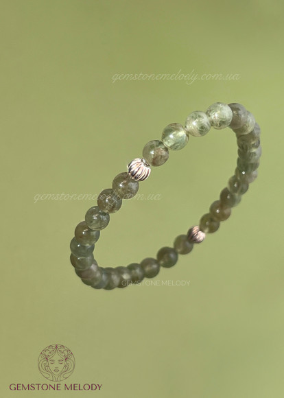 Браслет з зеленого гранату 