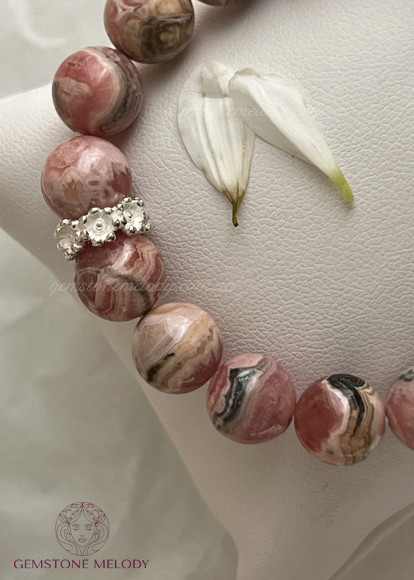 Браслет з родохрозитом