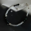 Браслет з місячним каменем та чорним опалом