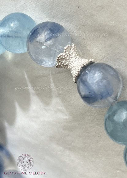 Браслет з кіанітом і аквамарином