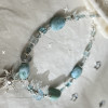 Браслет з ларимаром, апатитом, топазом