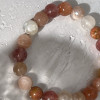 Браслет з квіткового Агату, полуничного кварцу, сонячного каменя двох видів, яшми 