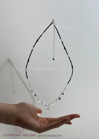 Кольє -браслет (трансформер) зі шпінелі і інших каменів високої якості 