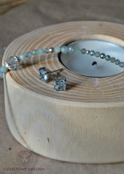 Сережки з топазом