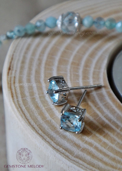 Сережки з топазом