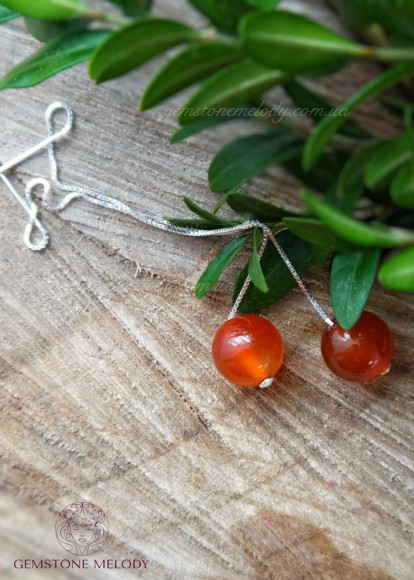 Сережки висячі зі срібла