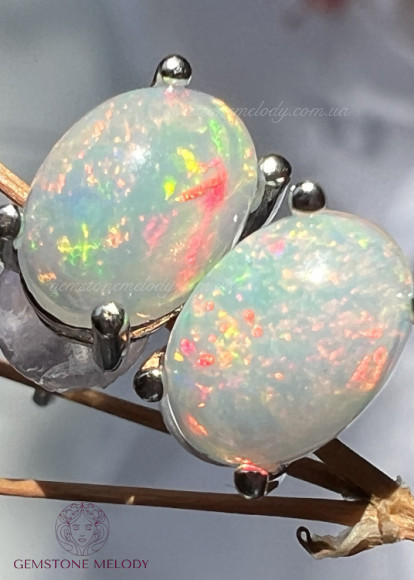 Сережки з опалом