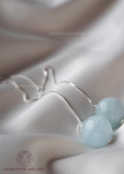 Сережки з натуральним камінням