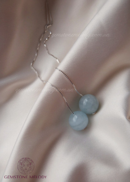 Сережки з натуральним камінням