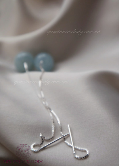 Сережки з натуральним камінням