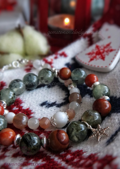 Набор браслетов "Рождественская красавица"